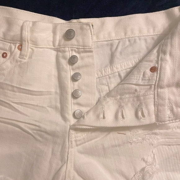 NWT Free People Looking Good Vibrations White Shorts Size 27 butterfly - Picture 6 of 11